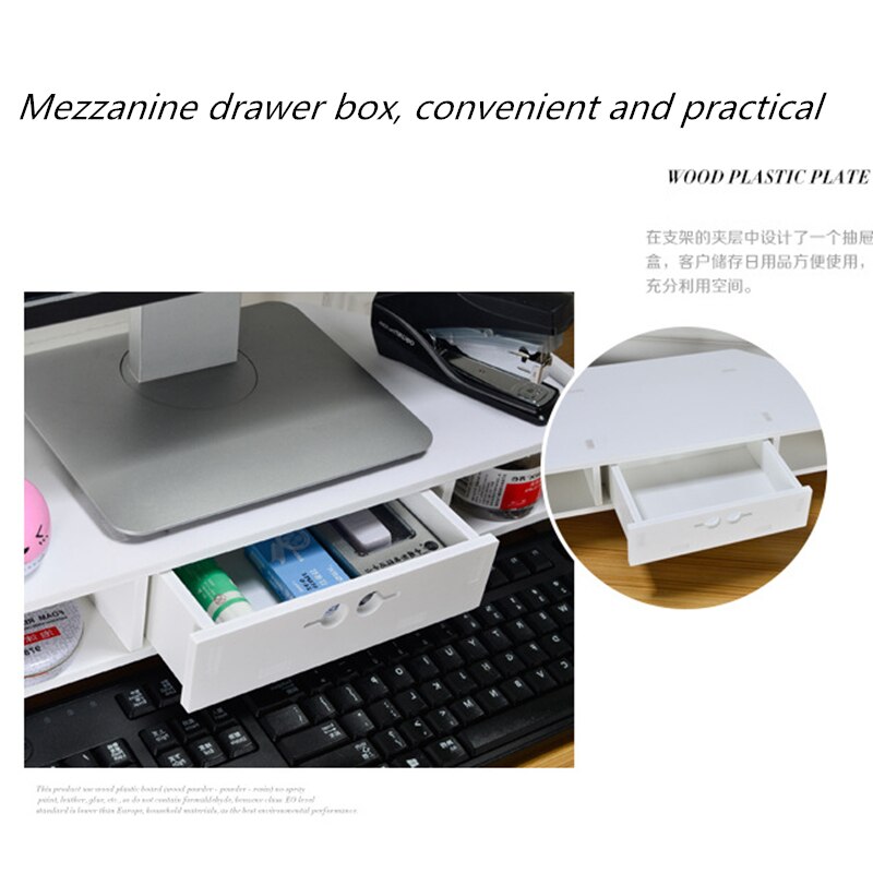 Simple style home computer monitor living room TV increase rack base office desktop storage box sundries storage rack