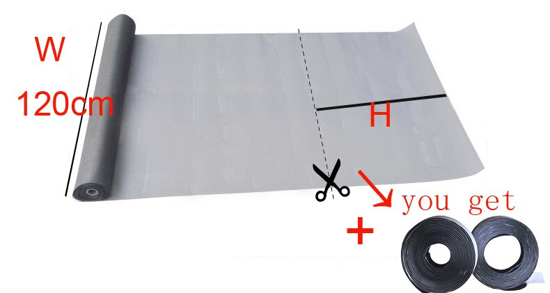 Diy Venster Screen Zomer Anti-Muggen Venster Scherm Klamboe Glasvezel Gaas Schermen Onzichtbare: Width 120cm / Height 100cm