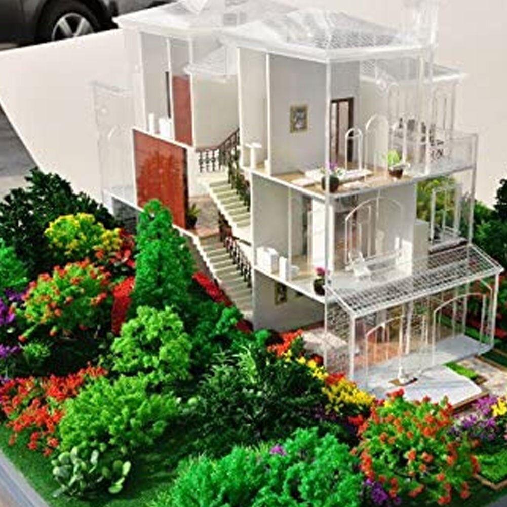 Plastic Miniature Model Trees Railroad Architecture Trees Scenery Chrismas Decoration Crafts For DIY Building Landscape 20PCS