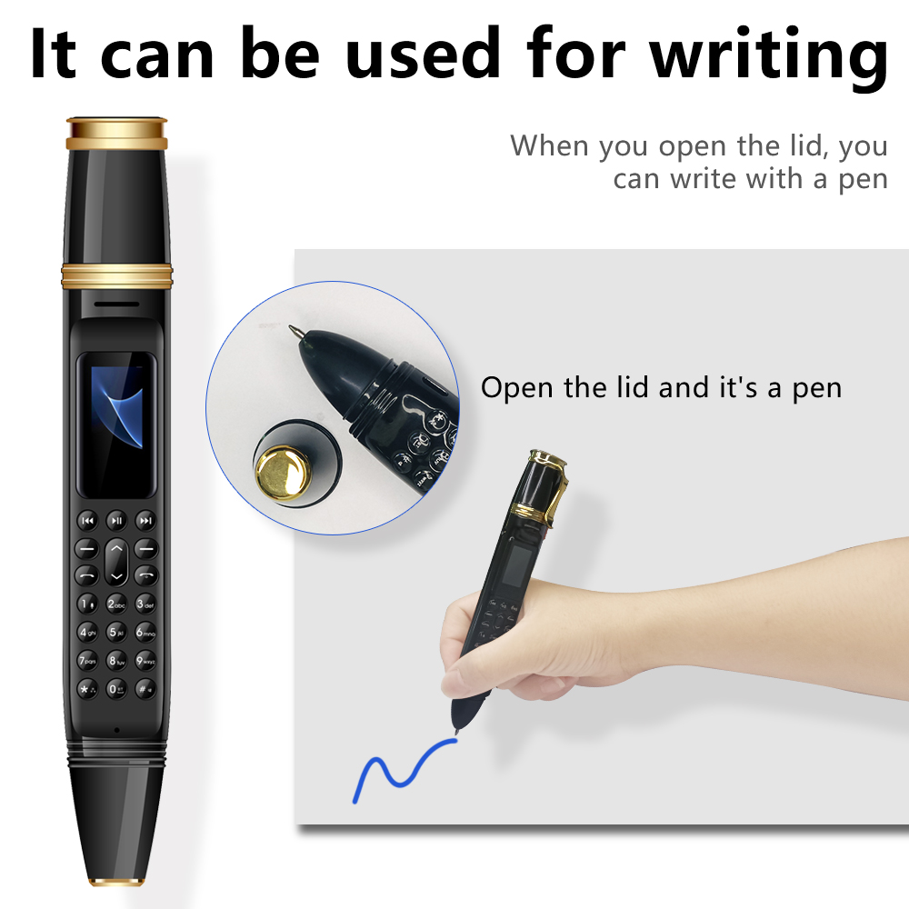 Niedriger Preis SERVO BM111 3-in-1 praktisch Stift Telefon Tragbare Fan Magie Stimme Bluetooth Zifferblatt Kleine Funktion praktisch FMRadio