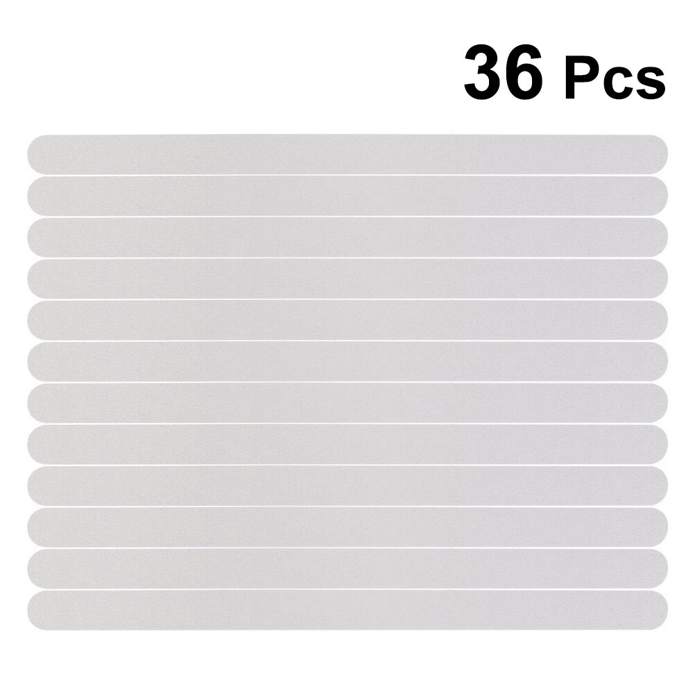 6/12/24/36 Pcs Anti Slip Bad Grip Stickers Antislip Douche Strips Vloeren Veiligheid Tape Mat Pad 38X2 Cm Non Slip Strips Stickers: 36 Pcs