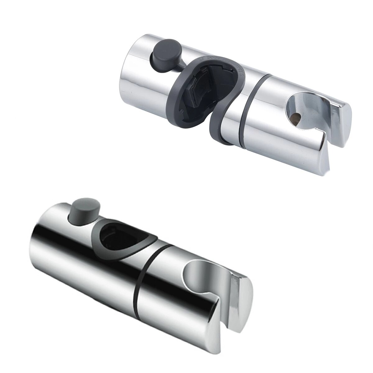 Adjustable Universal Bathroom Shower Head Fitting Slip-on ABS Chrome Shower Rail Holder Shower Bracket Accessories