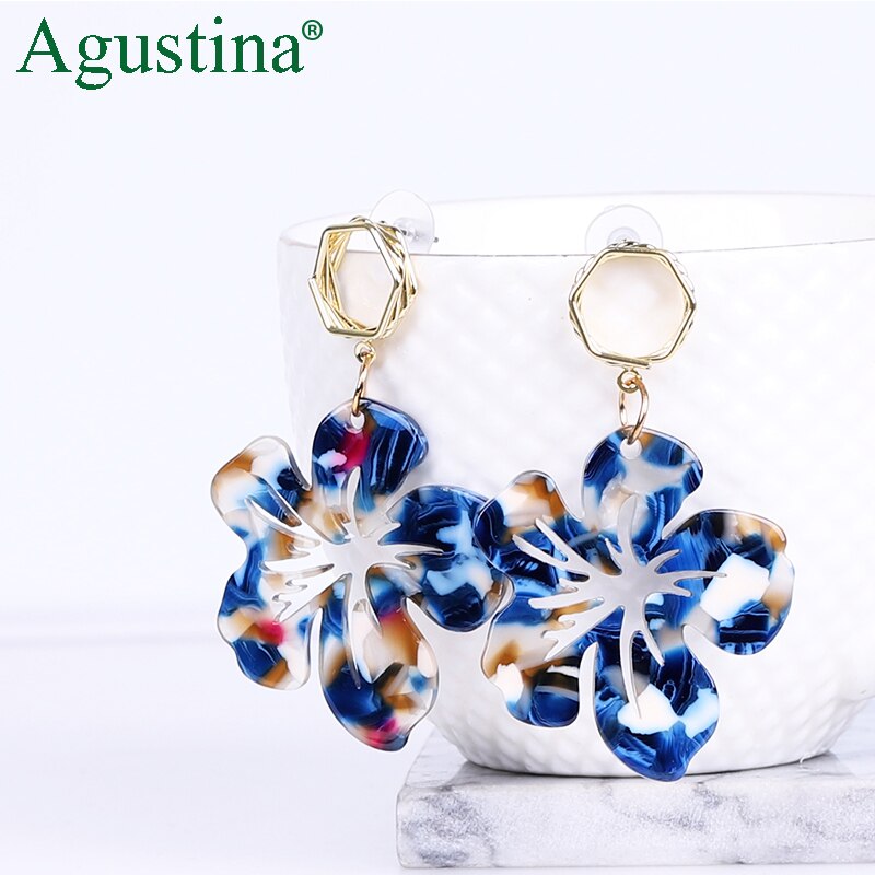 Agustina Acrylic earrings jewelry blue earrings women earrings geometry long earring bohemian earings luxury boho: A7