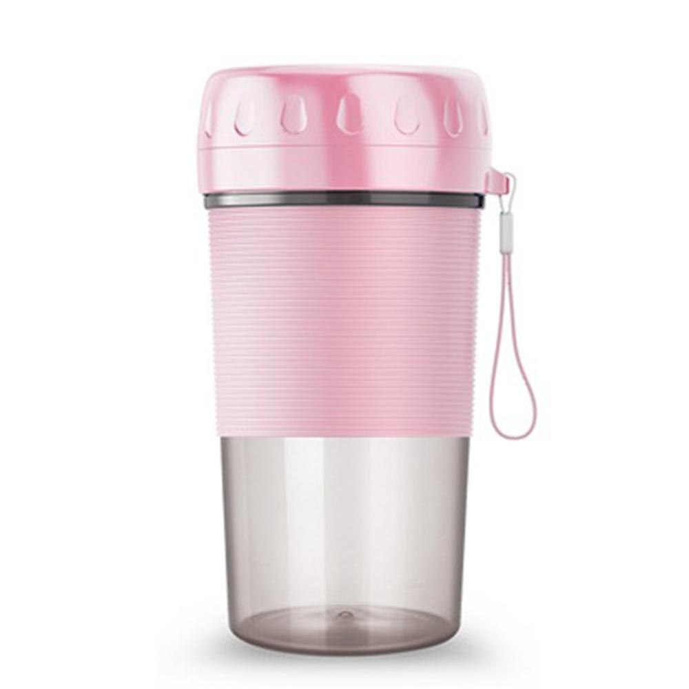 300ML Portable Blender Electric USB Rechargeable Smoothie Blender Machine Mini Juice Cup Maker Lemon Squeezer kitchen Gadgets: Pink