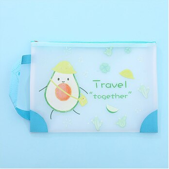 1 Uds. A4 A5 aguacate cremallera TPU impermeable carpeta de archivos de papel libro lápiz estuche de bolígrafo bolsa para documentos para oficina suministros para estudiantes: DaHaoChuQuWan