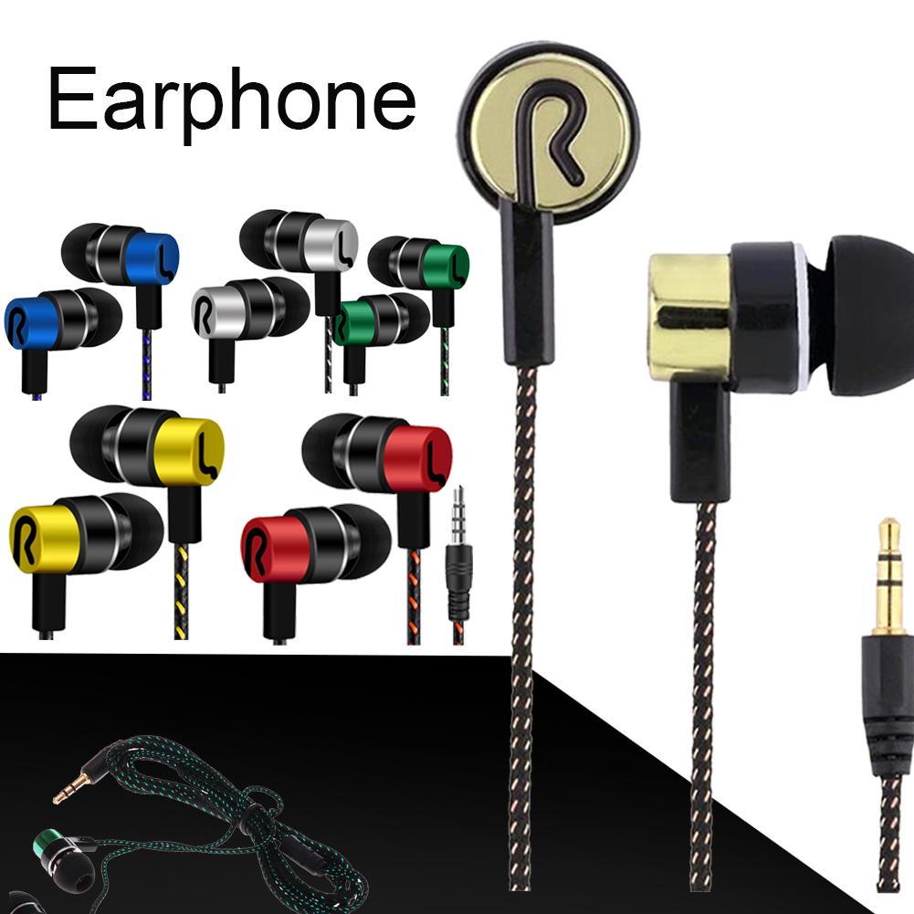 Moda In-Ear fone de Ouvido Estéreo Fone de Ouvido fone de Ouvido Fio Trançado esporte fone de ouvido para a execução de música Do Telefone PC Fone de Ouvido