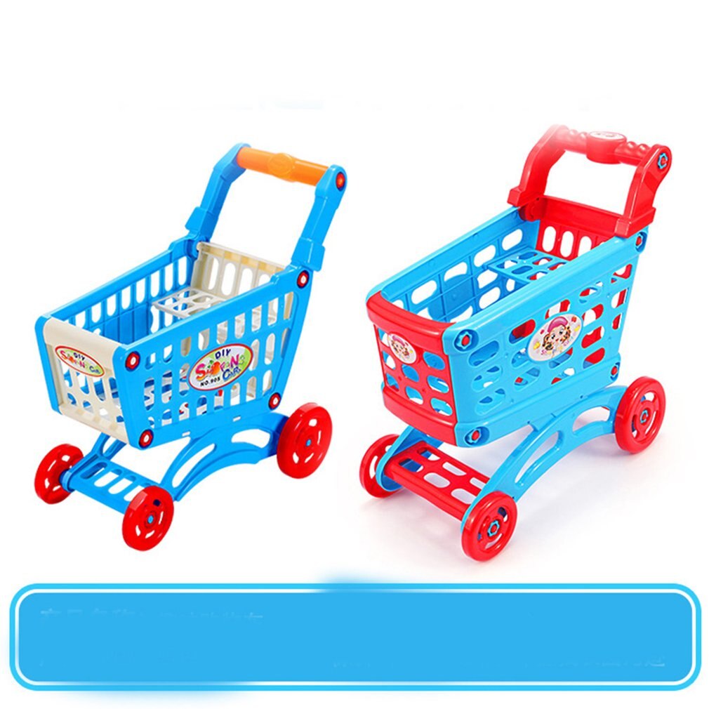 Giochi Di Imitazione del Giocattolo di Simulazione Supermercato Carrello Della Spesa mini Carrello di Plastica del Gioco del Giocattolo Regalo per i bambini Gioco di Ruolo in fingere Gioco