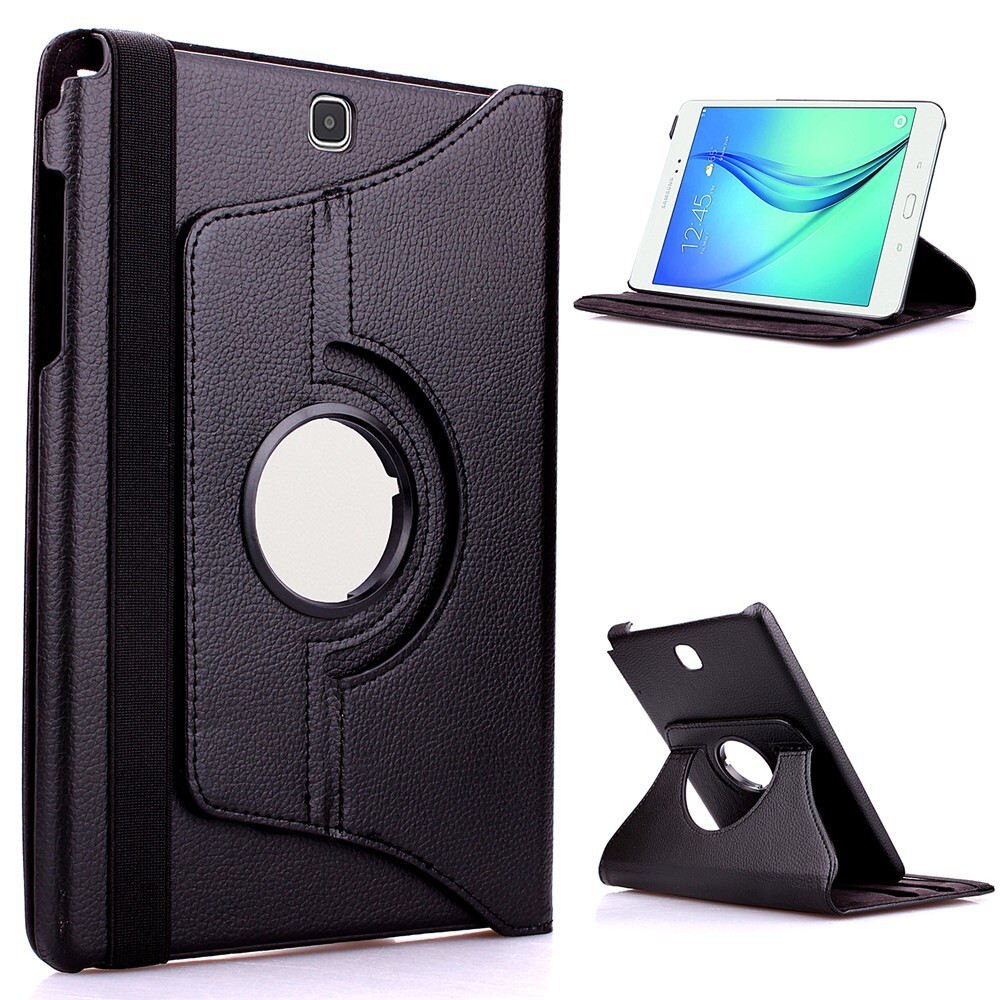 Dla Samsung Galaxy Tab 2 10.1 cal P5100 P5110 P7500 P7510 Tab2 Tablet Case 360 obrotowy uchwyt klapki skórzane pokrywy: For 360 Black