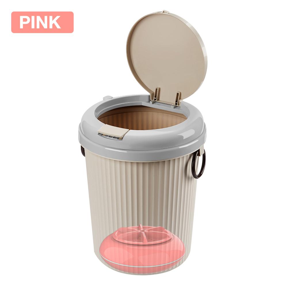 Laundry Mini Washing Machine Home Business Trip Ultrasonic Turbines Washer Convenient Portable Personal Rotating Turbine Washer: Sky Blue