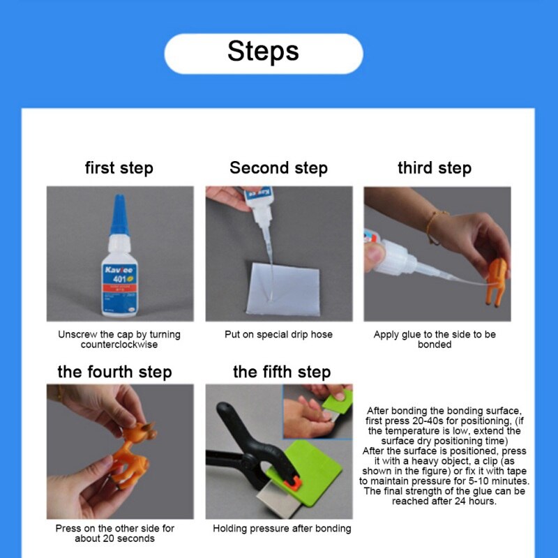 401 Super Sterke Sneldrogende Lijm Auto Zelfklevende Plastic Hoge Sterkte Metalen Keramische Hout Elektronische Instant Lijm
