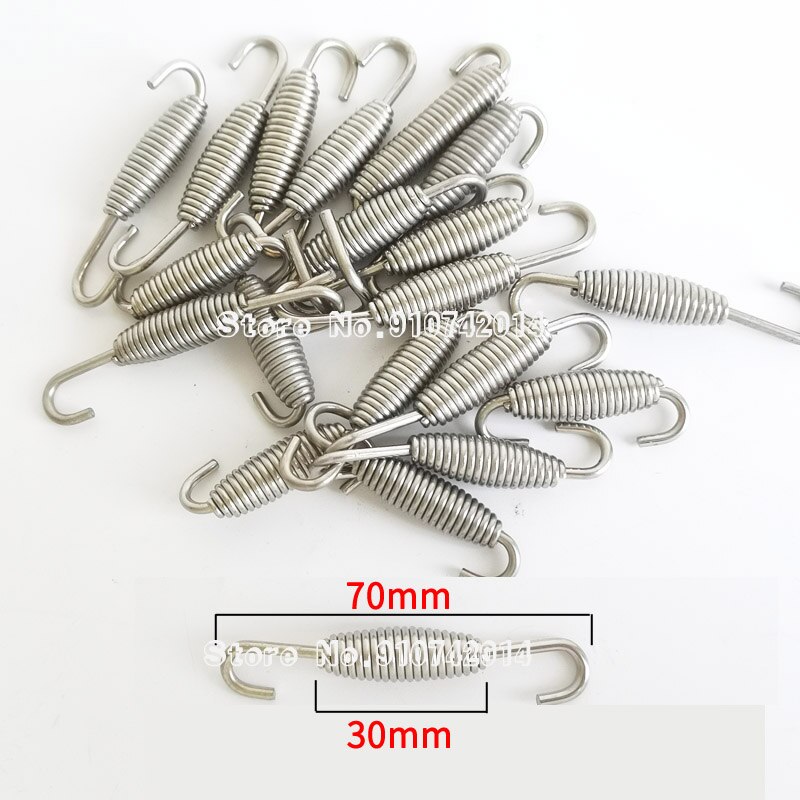 50mm 40mm molla di scarico universale per moto scarico in acciaio inossidabile tubo di collegamento centrale anteriore impostato di molle in metallo girevole