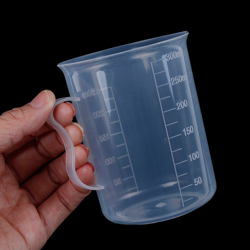 1/10 stücke 20-1000ml Kunststoff Absolvierte Messbecher Flüssigkeit Container Epoxy Harz Silikon, Der Werkzeug Transparent mischen Tasse: 250ml 1pcs2
