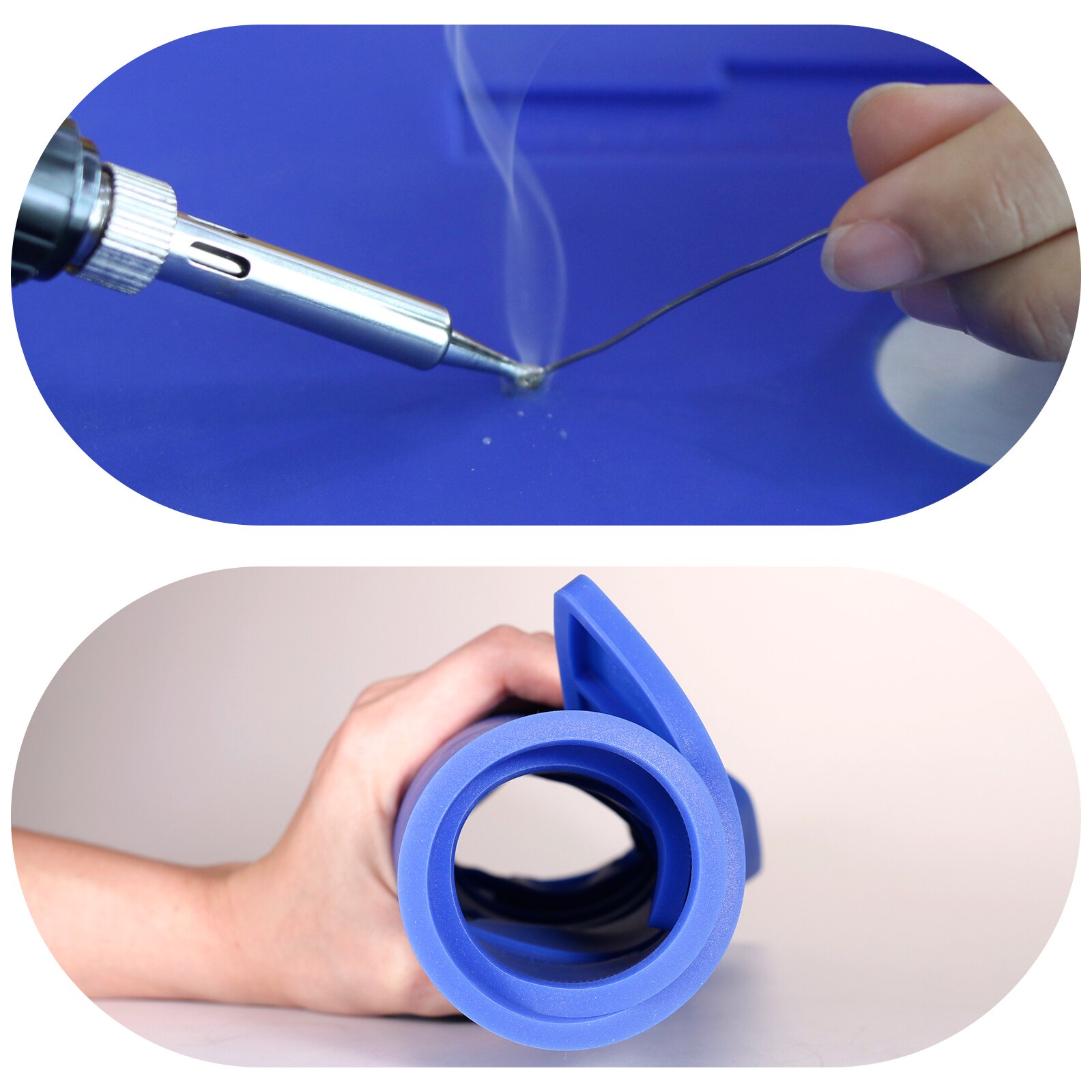 YIHUA Heat Resistant Soldering Mat With Magnetic Heat Insulation Working Mat Repair Insulation Soldering Pad Silicone Mat