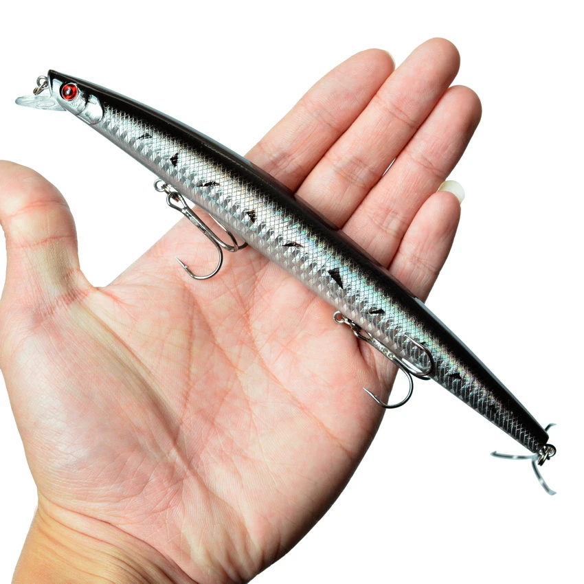 1Pcs Bass Big Wobbler Fishing Lure Minnow Mixed Model Artificial Hard Bait 18cm 24g Floating Water Sea Trolling Wobbler: green