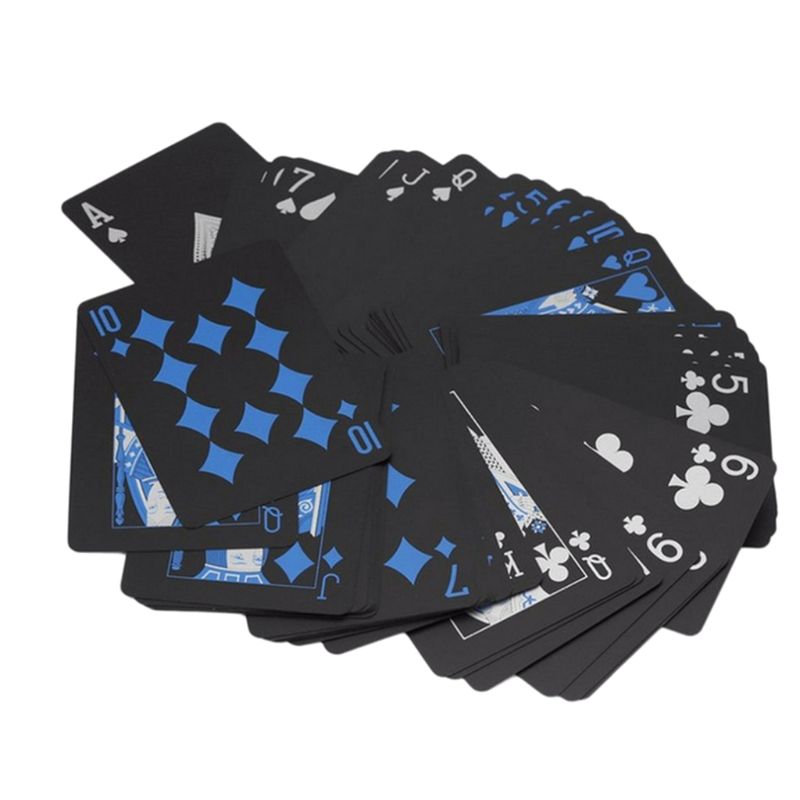 Waterproof Plastic Poker Playing CardsBlack PVC Poker Table Cards Classic Tricks Tool Deck