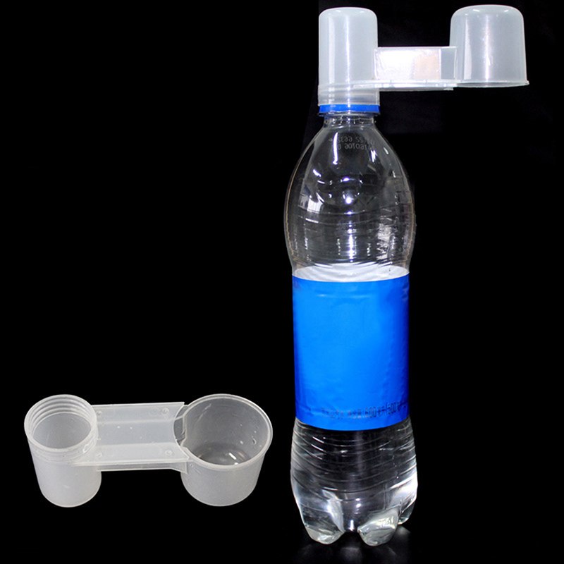 2 stk fuglefoder drikkekop til fjerkræ due due fugl tilbehør bærbar plastik klar vandflaske