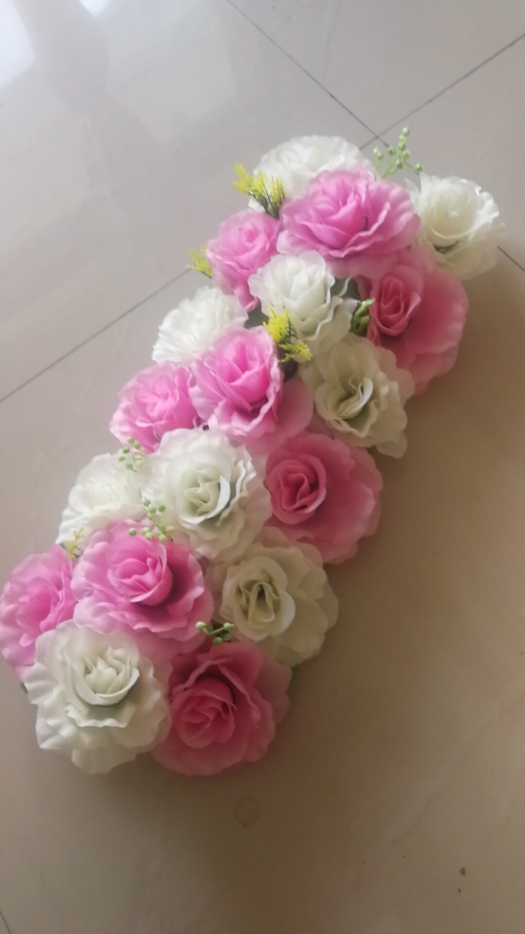 2 Stk/set Bruiloft Weg Aangehaald Bloem Zijde Rose Pioen Hortensia Diy Gebogen Deur Bloem Rij Venster T-station Bruiloft Decoratie 100Cm: as photo 1
