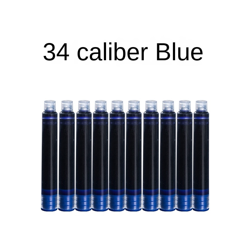Hongdian Luxury Large-caliber cartridges 20pcs Disposable Blue for Black Fountain Pen Ink Cartridge Refills