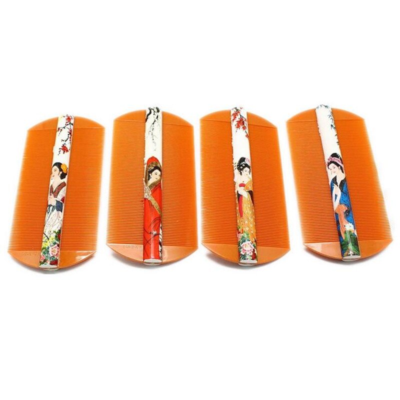 Peigne à cheveux de Style chinois, 2 pièces/lot, motif Unique traditionnel, Double face, détection des poux, des puces pour animaux de compagnie