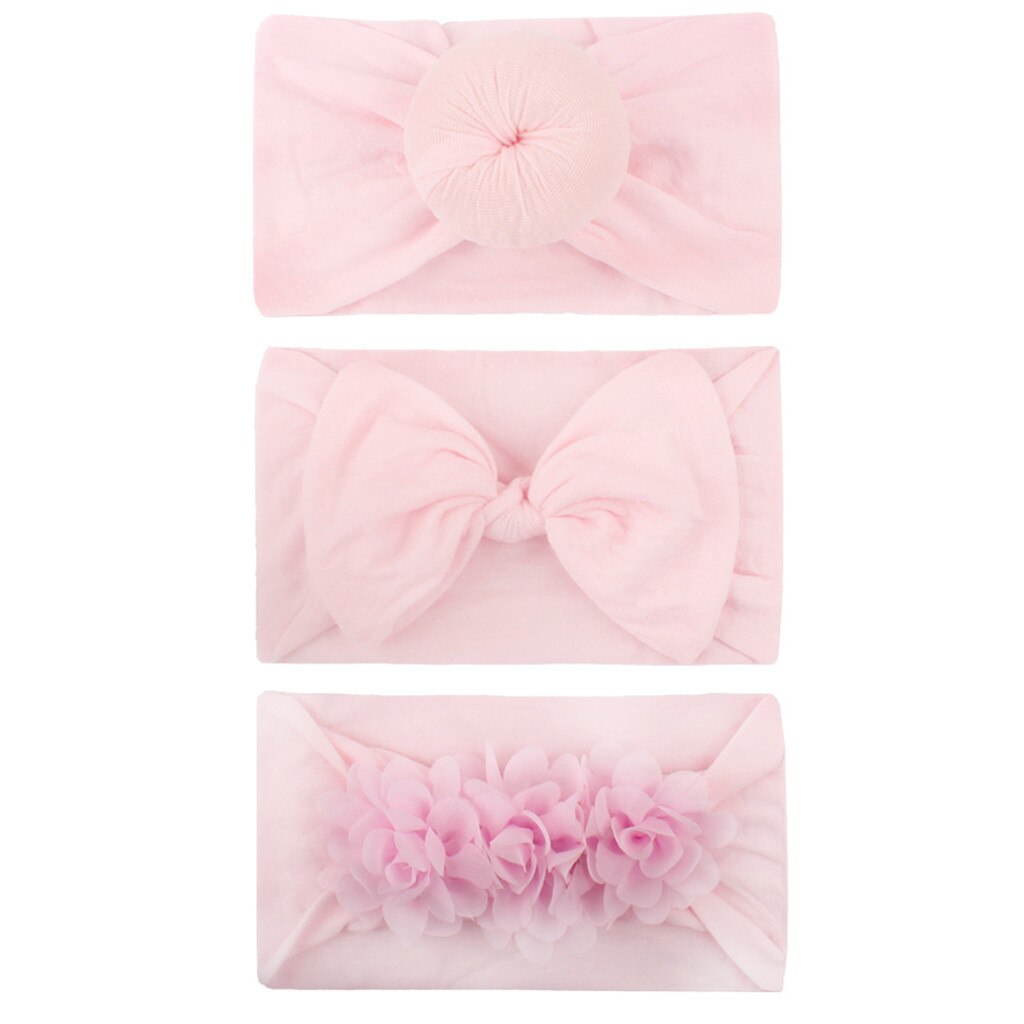 Cute Headband Newborn Girls Baby Toddler Turban Solid Headband Hair Band Bow Comfortable Accessories Headwear Резинки Для Волос: D