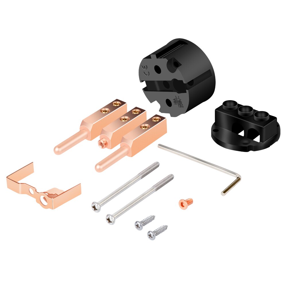 E106/F106 Pure Copper EU Plug Type Schuko Power Plug 99.998% Pure Copper Schuko Power Connector HI FI Power Cable