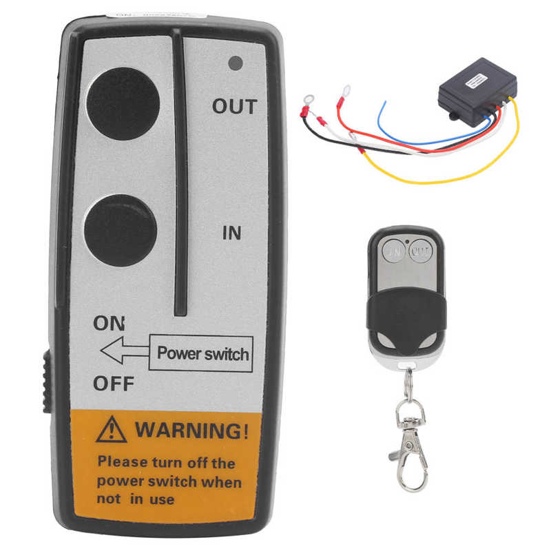 12V Winch Wireless Remote Control Kit 434MHz 50ft Long Range with Indicator Light for Truck ATV Arrivlas