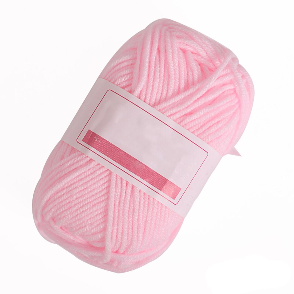 Knitwear Yarn Colorful Hand Knitting Milk Cotton Crochet Knitwear Yarn Wool Yarns Yellow/Light Pink/Orange Pink/Milky White