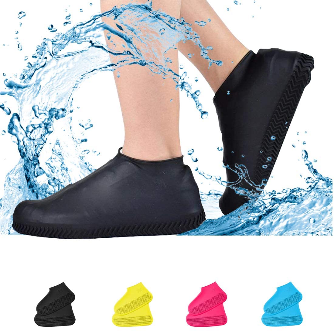Stivali di gomma alla moda copriscarpe impermeabili in lattice riutilizzabili copriscarpe antiscivolo in Silicone copriscarpe accessori per scarpe Unisex