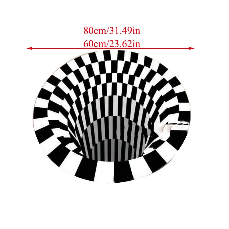 Accueil chambre tapis de sol 3D stéréo Vision tapis anti-dérapant rond tapis de sol pour salon ménage Decoratiion approvisionnement