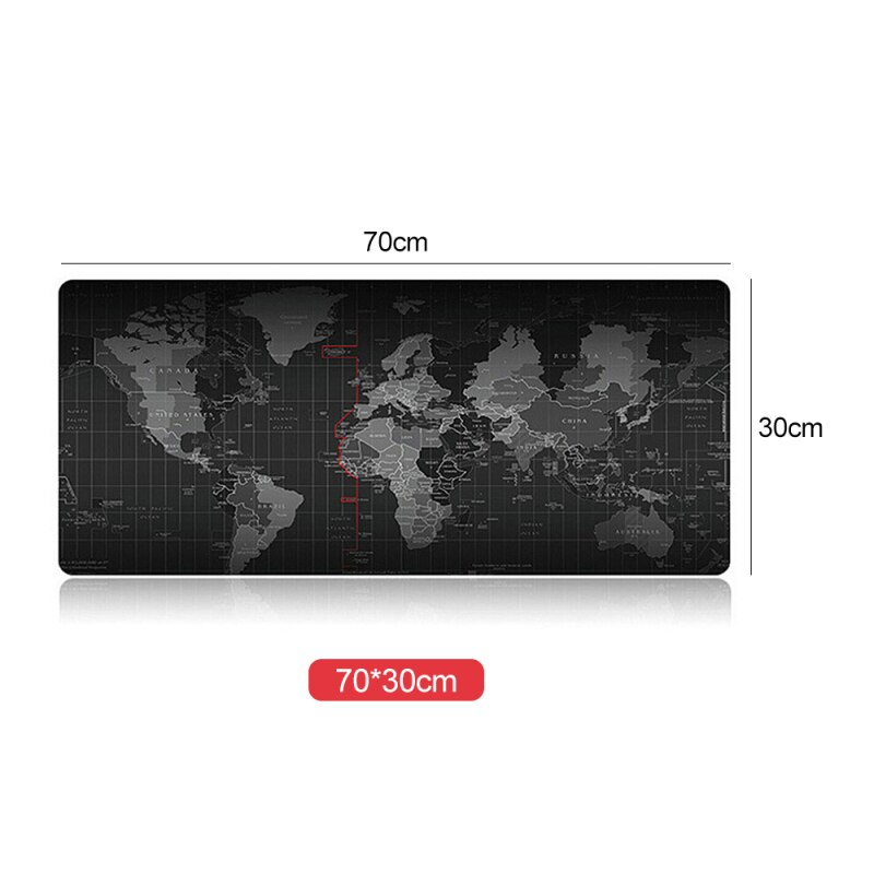 90*40Cm Extra Grote Natuurlijke Rubber Anti-Slip Muismat Mat Wereldkaart Toetsenbord Pad Voor Pc laptop Computers Gamer Gaming Mousepad: 30x70x0.2cm