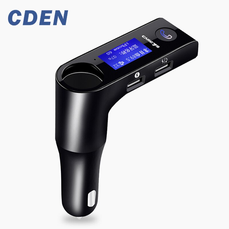 CDEN-transmisor FM inalámbrico para coche, reproductor MP3 con Bluetooth, cargador de coche con encendedor de cigarrillos Dual, puerto USB, Kit de soporte AUX: Default Title