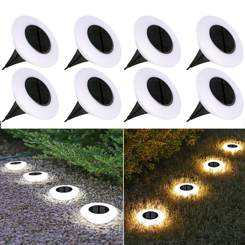 1-20Pack Solar Lights Outdoors Lamp 360° LED Floor Lights IP65 Waterproof with On/Off for Garden Yard Backyard Driveway Patio