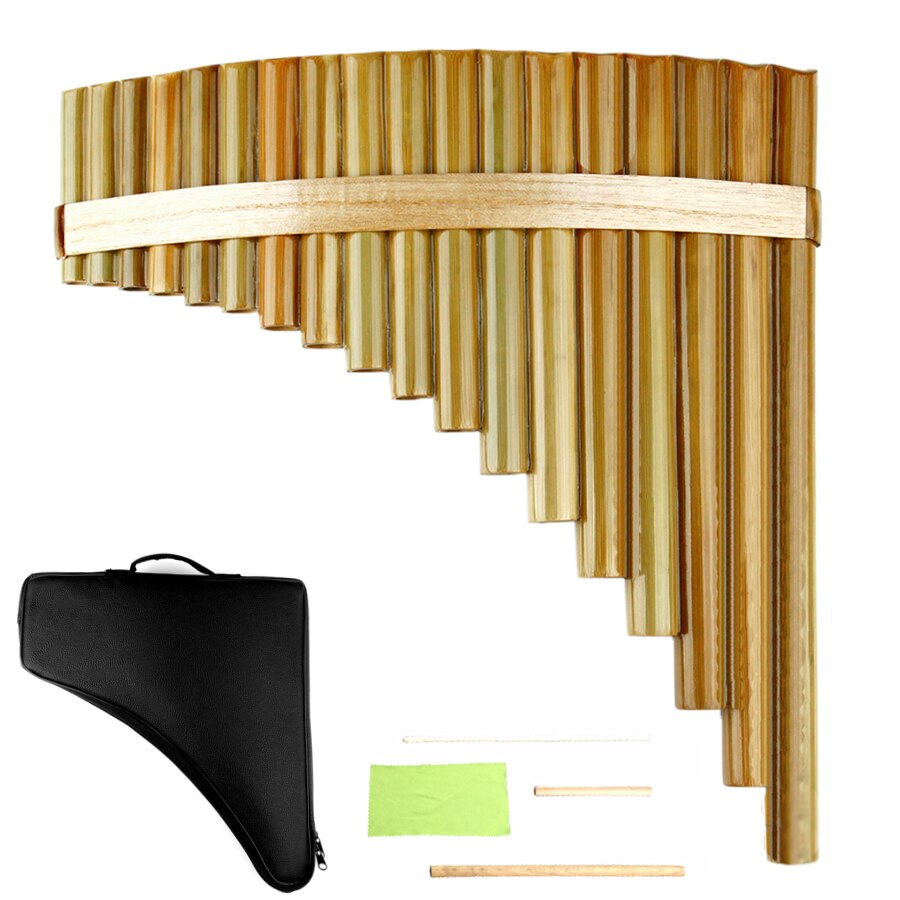 18 Pipes Pan Flute F Key Folk Musical Instruments Original Colour Flute De Pan Woodwind Instrument Handmade Pan Pipes