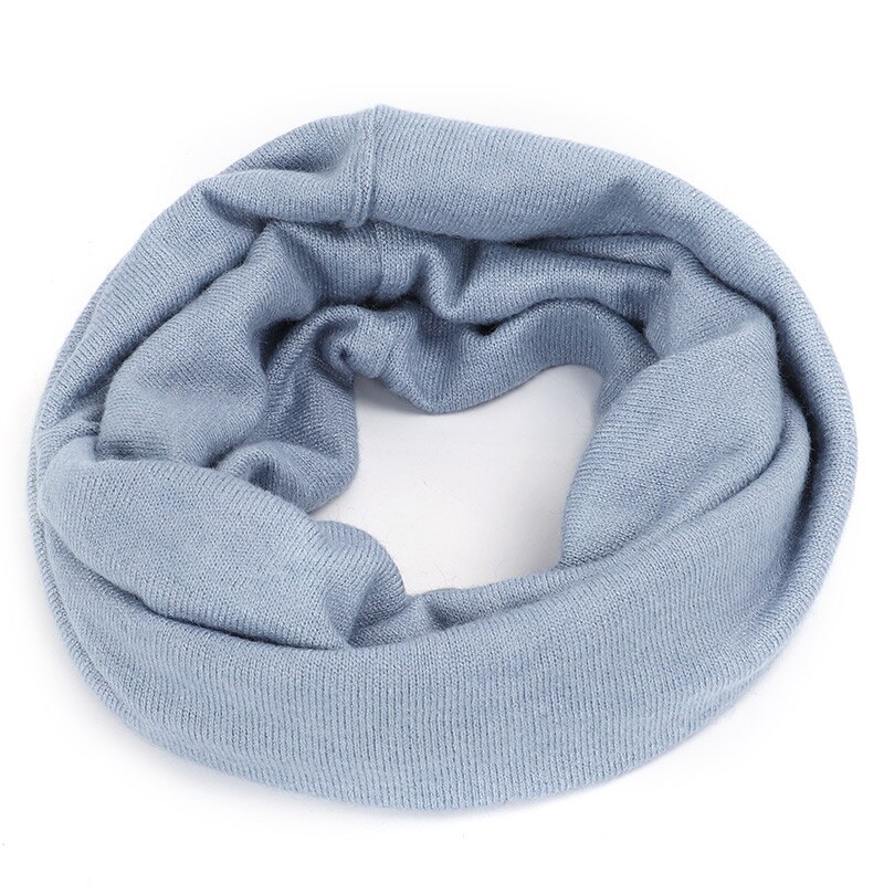 Winter Luxury Cashmere Ladies Scarf Women Solid Color Neck Warmer Ring Scarf Wool Scarves Kerchief Comfortable