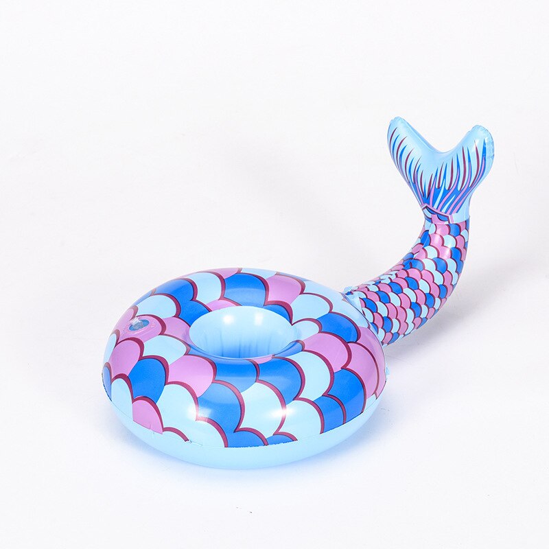 Portavasos inflable para piscina, Mini anillo flotador, juguetes de decoración para , playa, Bar, accesorios para piscina, soporte para bebidas flotante: Azul