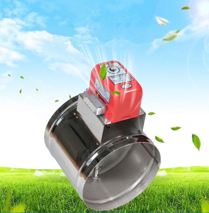 125mm HVAC stainless steel air damper valve high temperature resistant electric duct motorized valve 5 inch ventilatio 220V/24V