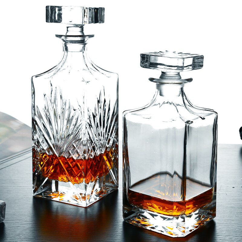 Whisky karaff whisky flaska kristallglas vin öl behållare glas flaska glas kopp hem bar verktyg dekoration