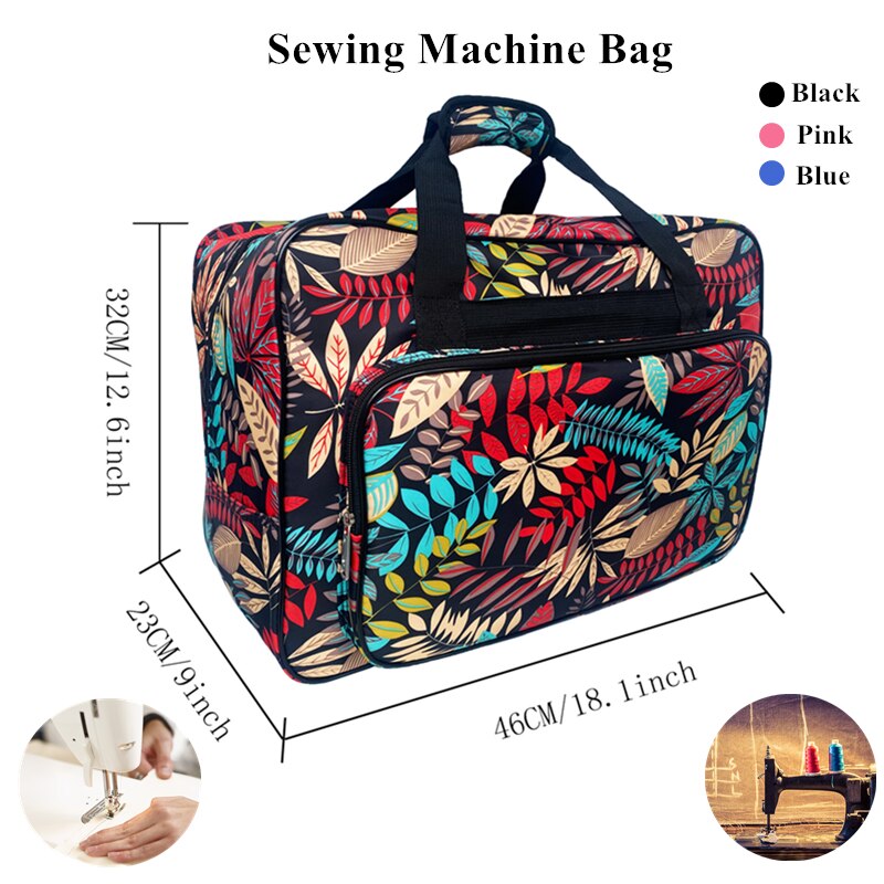 Bolsa de almacenamiento multifuncional para máquina de coser, organizador portátil de viaje para el hogar, accesorios para herramientas de costura, 46x23x32cm