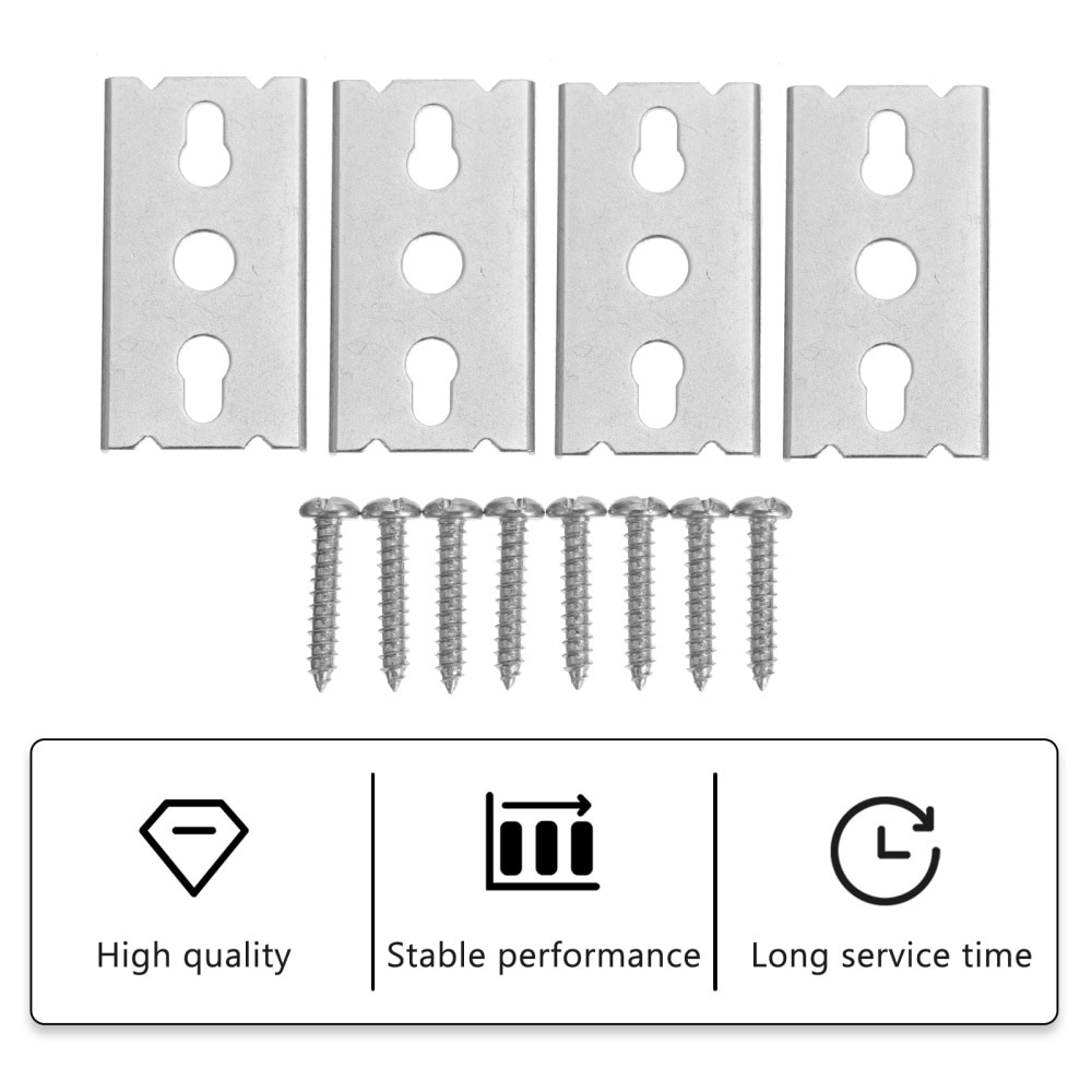2 sets Iron Curtain Rod Brackets Vintage Window Double Curtain Rod Brackets