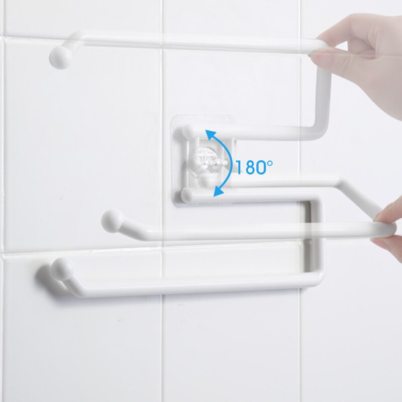 Køkkenpapirrulleholder håndklædeholder rack barskab rag hængende holder badeværelse arrangør hylde toiletpapirholdere
