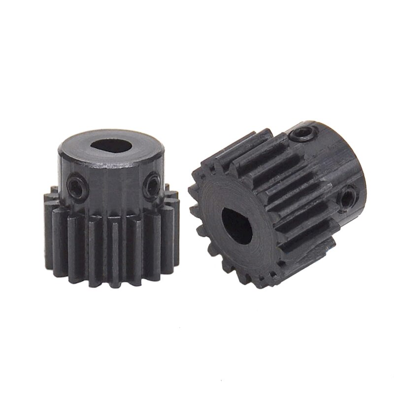 1Pc Tandwiel 1 Mod 17 Tanden 18 Tanden 19 Tanden 1M17T 1M18T 1M19T D-Vormige Afgewerkt Gat metalen Motor Boss Met Stap Gear