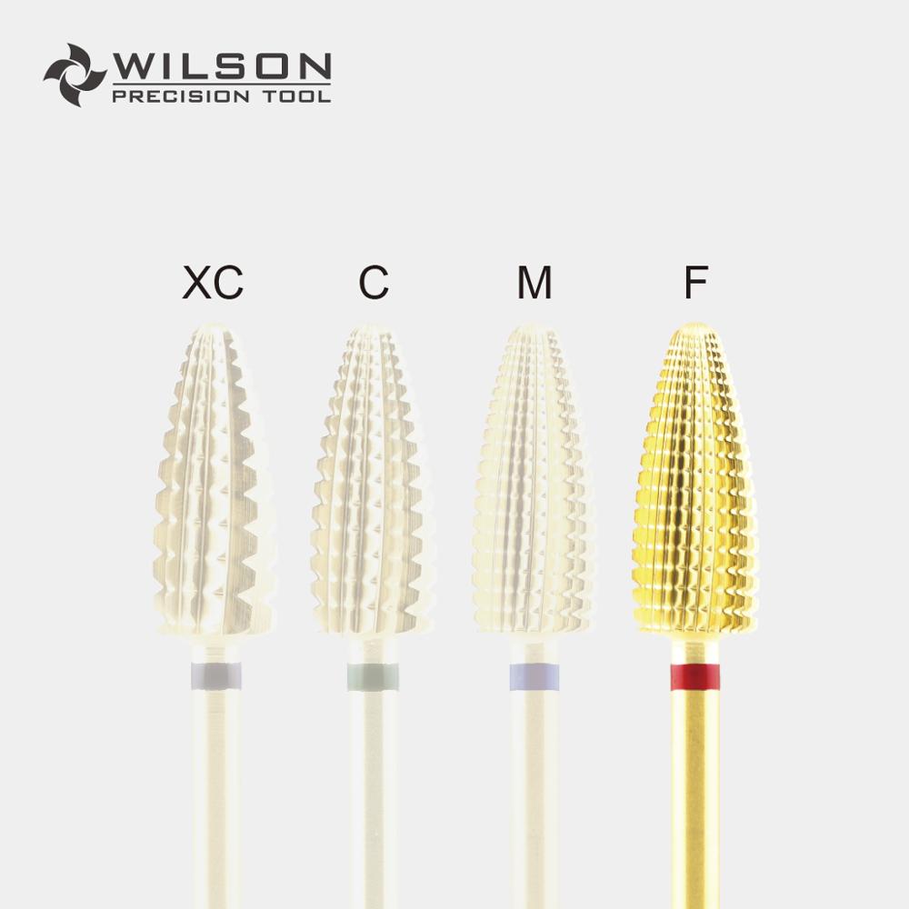 Mèche Typhoon (acrylique et Gels à suppression la plus rapide) [or/argent]-une directionnelle (pour usage à droite seulement)-mèche à ongles en carbure WILSON: 1PC Fine-Gold