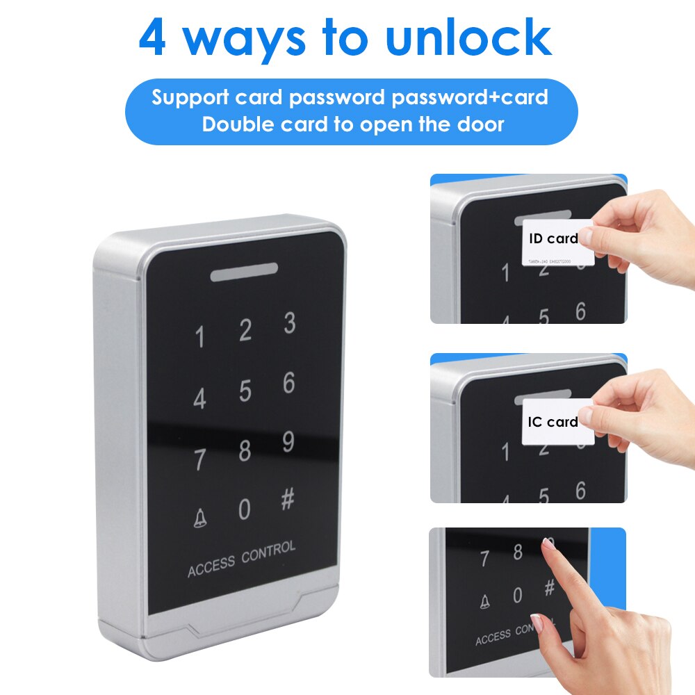 10000 User Door Access Control digital panel Touch Keypad Access Control RFID 125Khz Card Access Control System