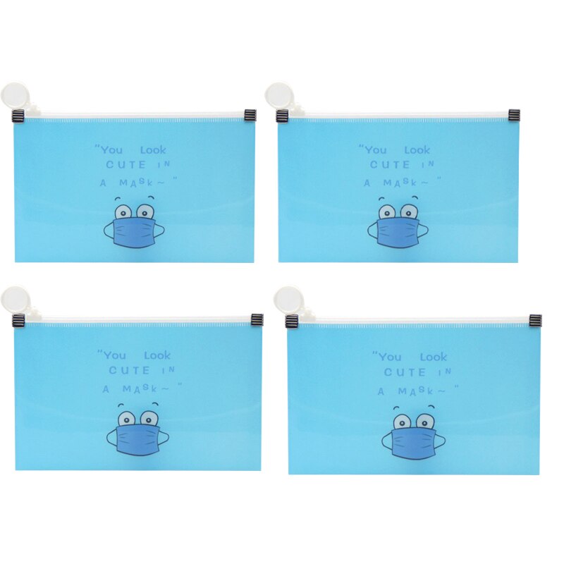 Bolsa portátil para guardar mascarillas, caja de almacenamiento de máscaras faciales, a la , 8 unidades: 4 pc blue