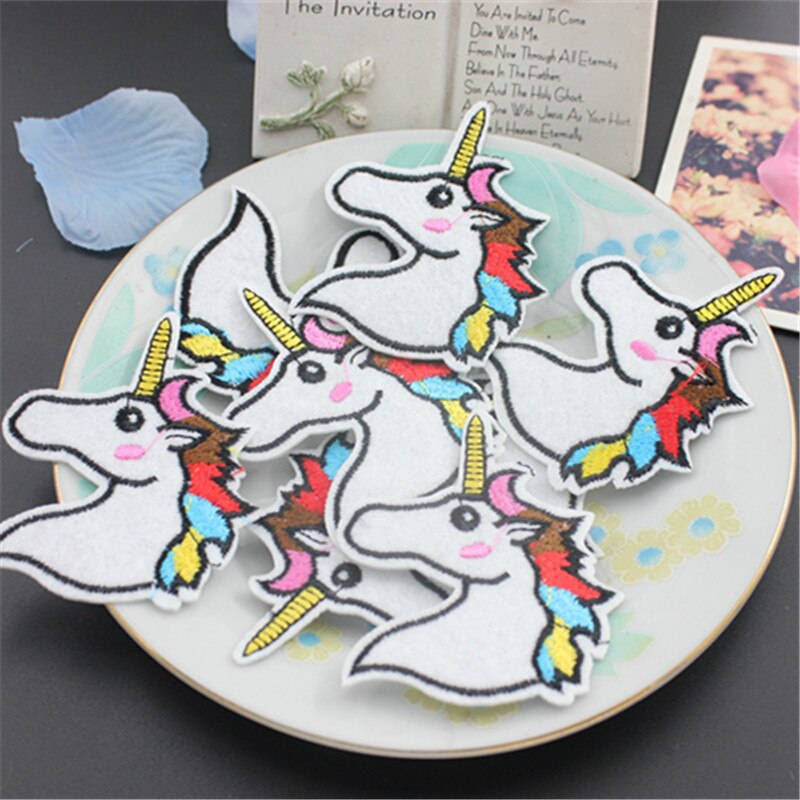 Sewing Clothes Patch Iron On Embroidery Patches Hotfix Applique Motifs Sew On Garment Stickers fish monkey horse Cool