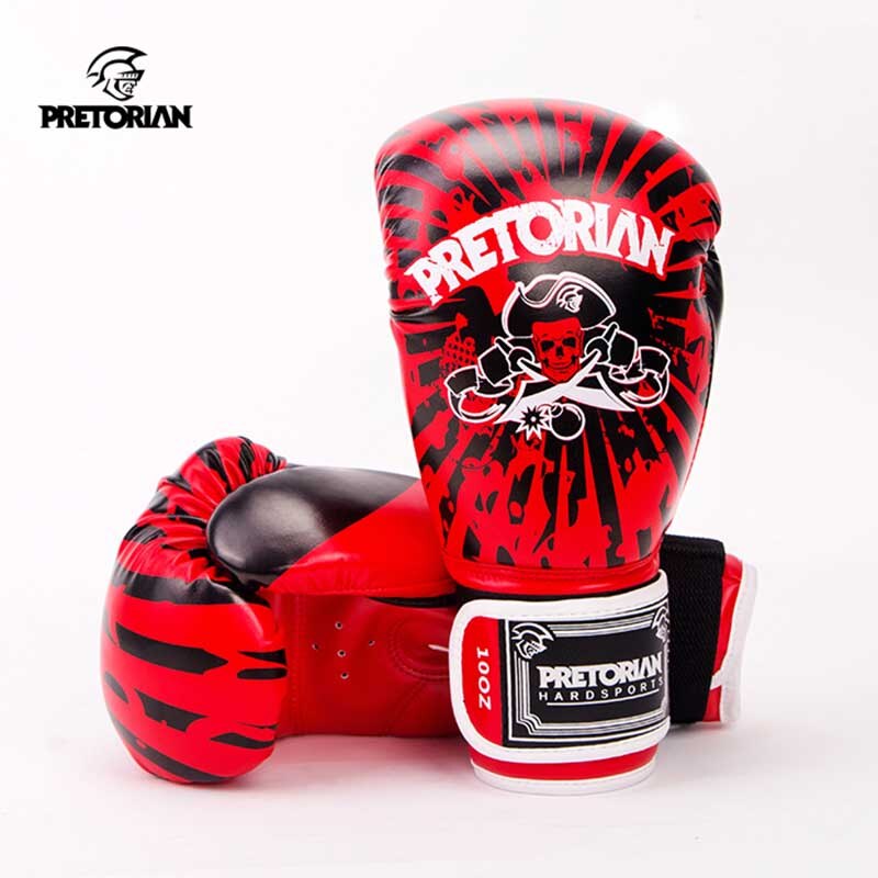 Pretorian guantes De boxeo gemelos Muay Thai MMA gimnasio Grant Luva De Boxe De entrenamiento Sarung Tinju De vestir guantes: Rojo