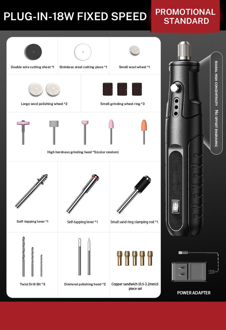 Zten mini handgereedschapset voor roterend polijsten en graveren, elektrische graveerset voor het maken van sieraden en doe-het-zelfprojecten: Beige