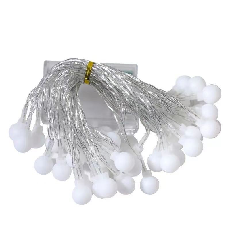 Guirnalda de luces Led con forma de globo, 10/20/40/80, funciona con pilas, para jardín, Navidad, boda, , camping, decoración de ambiente