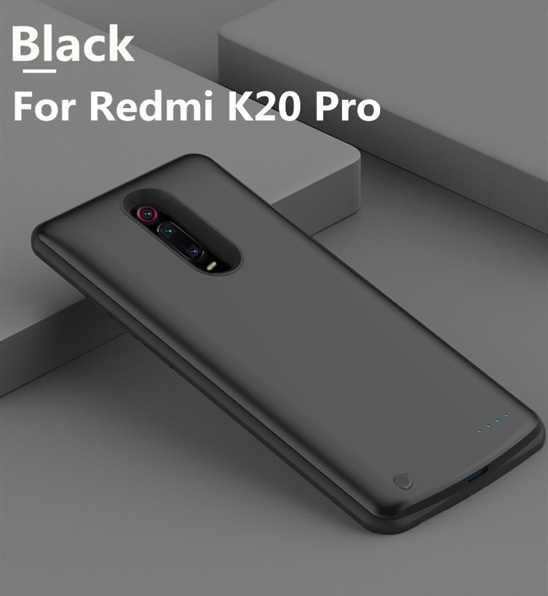 6500 mah akkukoteloa puhelinlaturi xiaomi  mi 9t pro virtakotelolle ulkoinen akkuvirtalähde xiaomi  mi 9t latauskotelolle: Musta 9t pro: lle