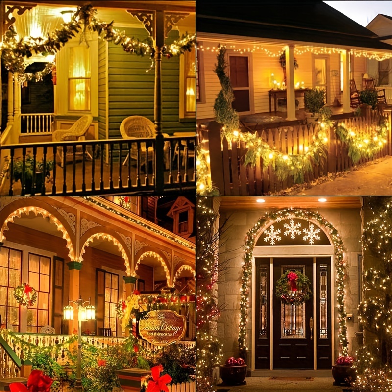 Guirnaldas de luces alimentadas por energía Solar de 12/22/32M, lámpara Solar de alambre de cobre de 300LED, luces de hadas impermeables IP65 para decoración del banquete de boda de Navidad